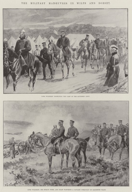 Militära manövrar i Wilts och Dorset av William Barnes Wollen