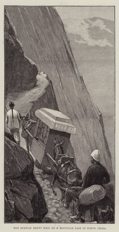 Den ryska tunga posten på ett bergspass i norra Kina av William Barnes Wollen
