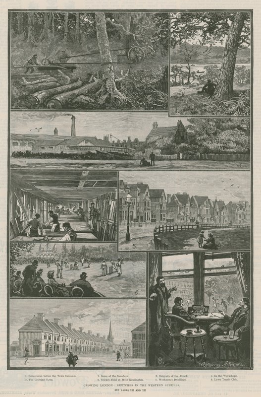 Växande London; skisser i de västra förorterna av William Bazett Murray
