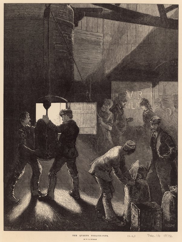 Drottningens tobakspipa (gravyr) av William Bazett Murray