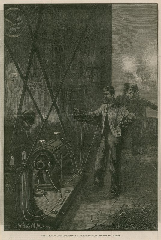 Det elektriska ljuset: dynamo-elektrisk maskin av Gramme av William Bazett Murray