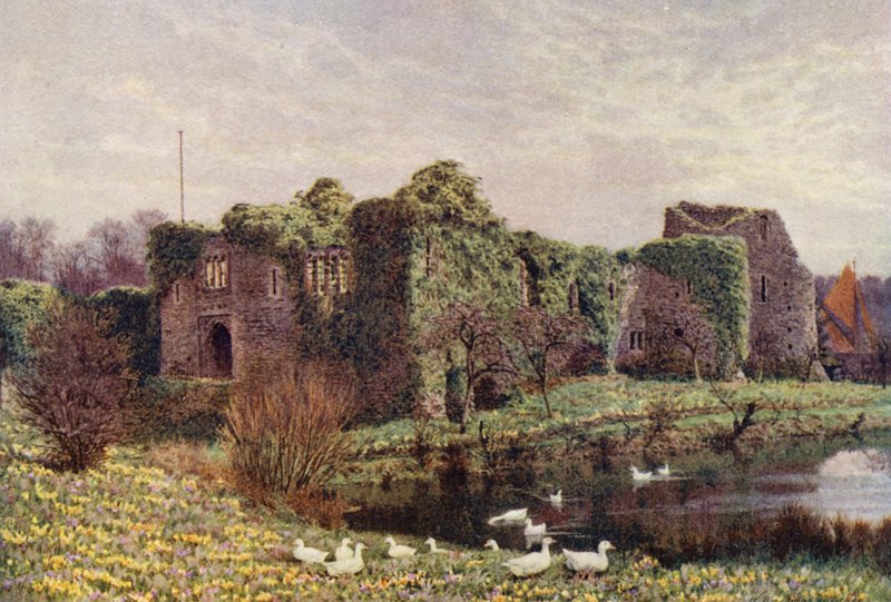 Allington Castle (färglitografi) av William Biscombe Gardner