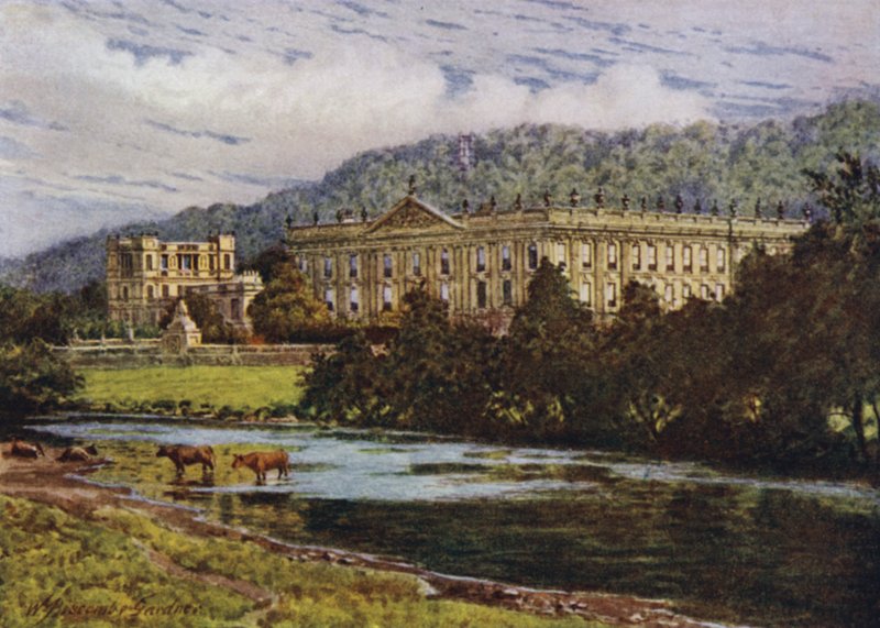 Chatsworth från Derwent av William Biscombe Gardner