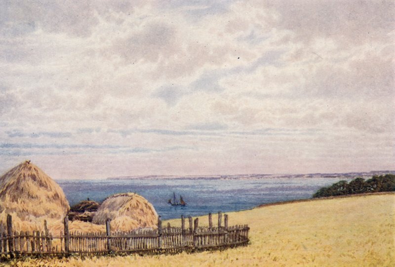 Vy över Pegwell Bay från Ramsgate-sidan (färglitografi) av William Biscombe Gardner