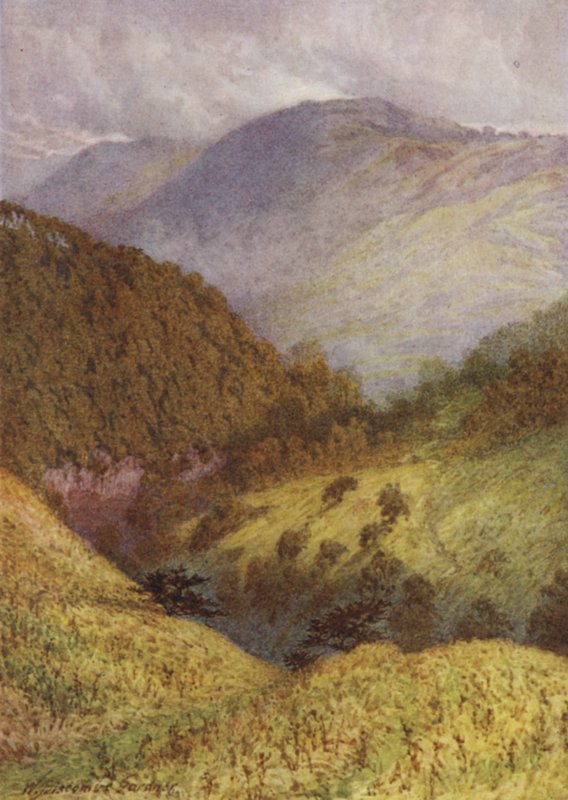 Tittar ner Chee Dale, High Tor in the Distance av William Biscombe Gardner