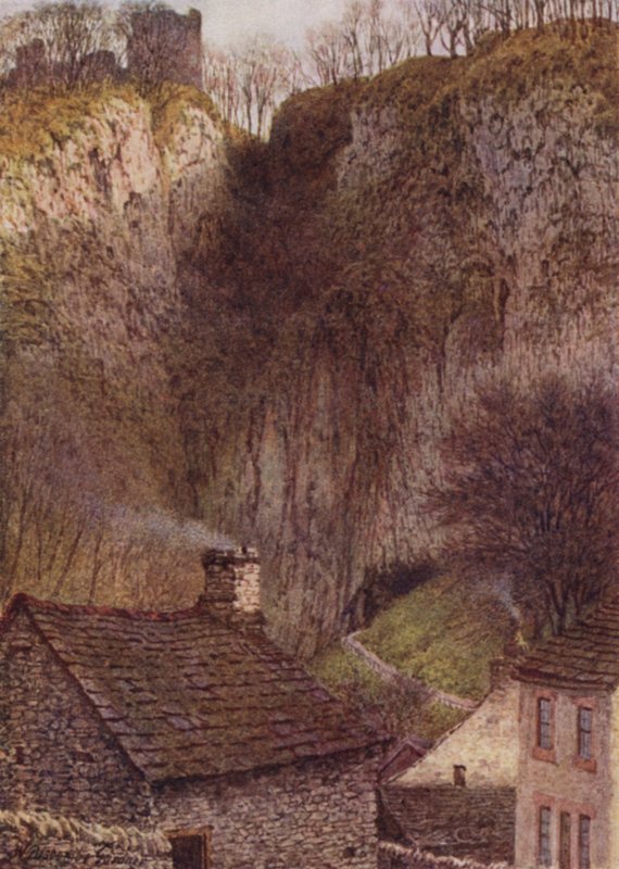 Peveril Castle, Peak Cavern Gorge, Castleton av William Biscombe Gardner