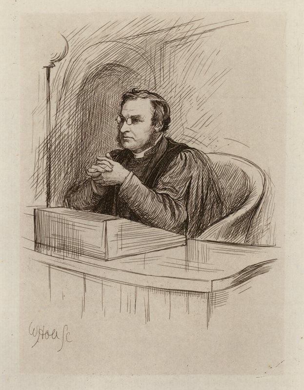 Archibald Hamilton Charteris, professor i bibelkritik och bibliska antikviteter (gravyr) av William Brassey (after) Hole