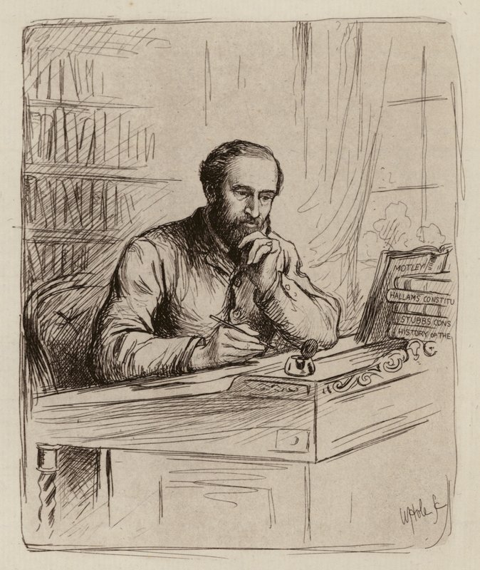 John Kirkpatrick, professor i konstitutionell rätt och historia (gravyr) av William Brassey (after) Hole