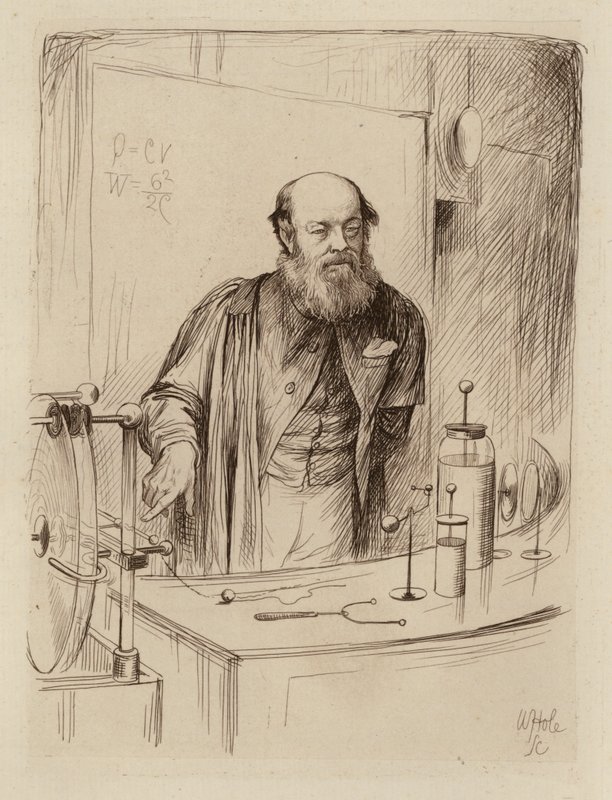 Peter Guthrie Tait, professor i naturfilosofi (gravyr) av William Brassey (after) Hole