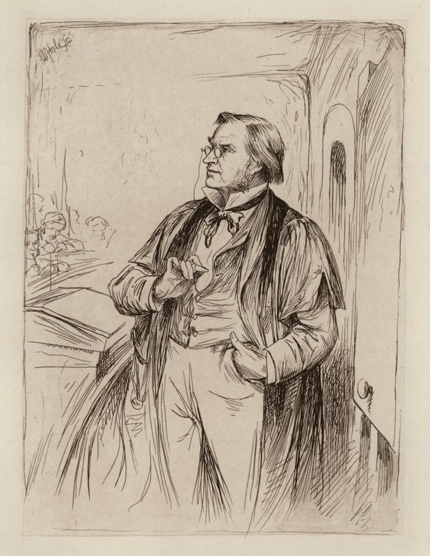 Simon Somerville Laurie, professor i utbildningens teori, historia och praktik (gravyr) av William Brassey (after) Hole