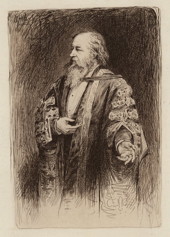 Sir Alexander Grant, vicekansler och rektor (gravyr) av William Brassey (after) Hole