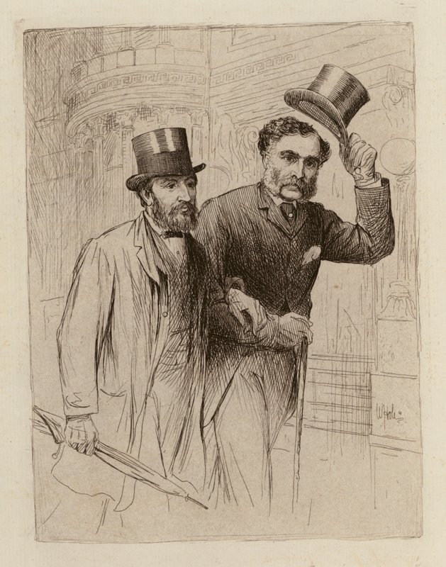 Thomas Smith Clouston, föreläsare om mentalsjukdomar; Douglas Argyll Robertson, föreläsare om ögonsjukdomar (gravyr) av William Brassey (after) Hole
