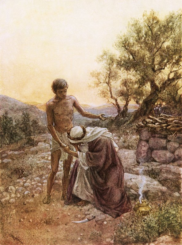 Abraham och Isak vid berget Moria av William Brassey Hole