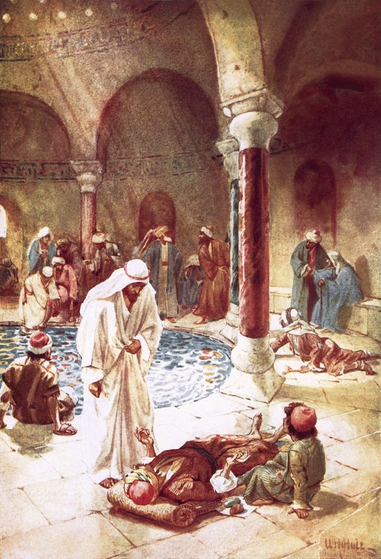 Jesus vid Betesda-dammen av William Brassey Hole