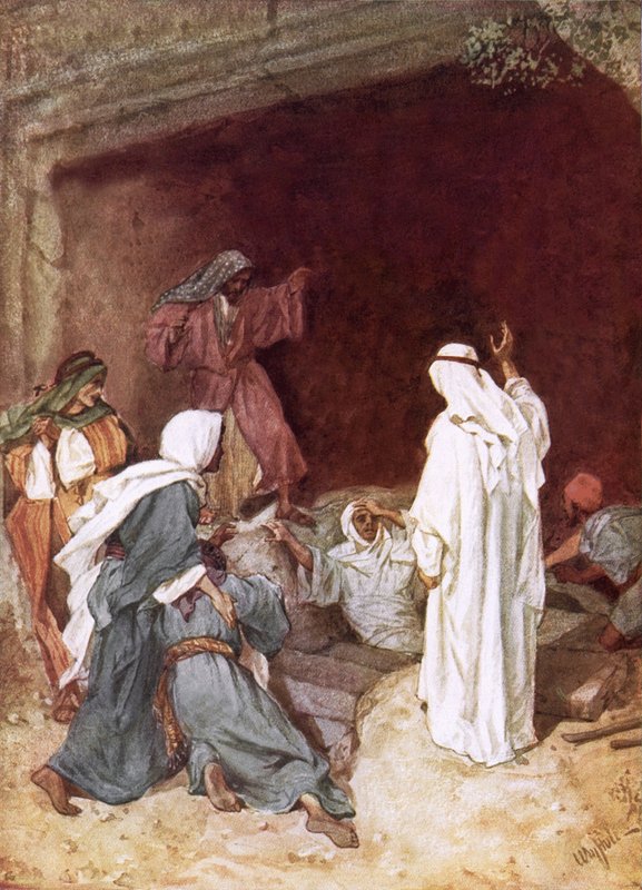 Jesus uppväcker Lasarus från de döda av William Brassey Hole