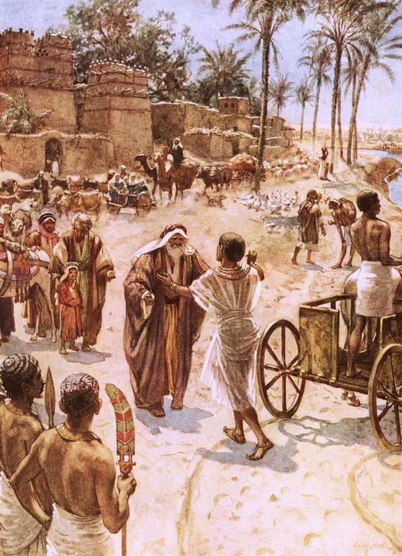 Jakobs och Josefs möte i Egypten av William Brassey Hole