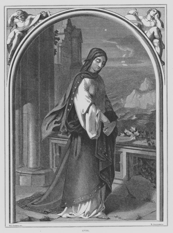 John Milton, Den eftertänksamma (gravyr) av William Cave Thomas