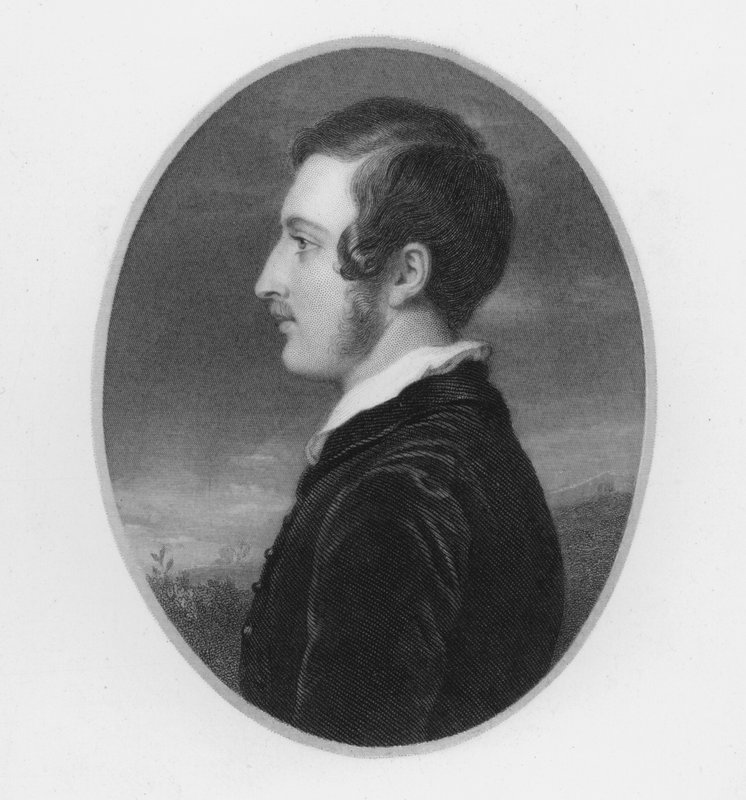 Prins Albert, tjugo år gammal (gravyr) av William Charles (after) Ross
