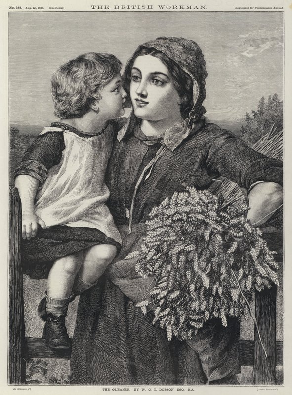The Gleaner (gravyr) av William Charles Thomas (after) Dobson
