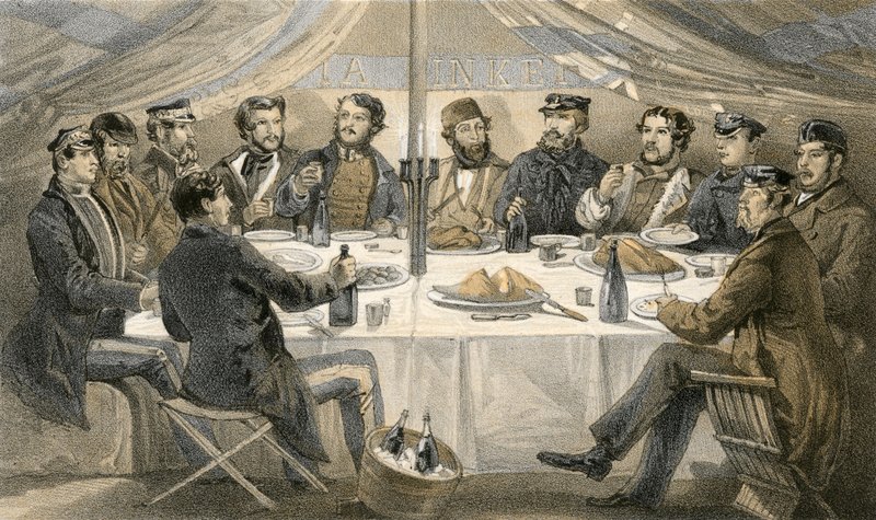 En julmiddag på höjden före Sebastopol av William Crimea Simpson