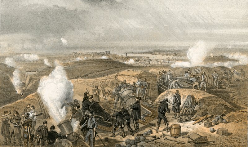 En varm dag i Batteriesswed av William Crimea Simpson