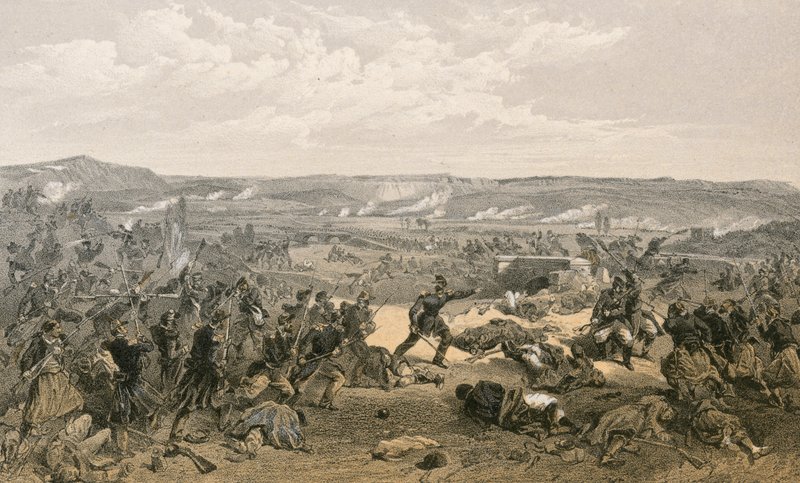 Slaget vid Tchernaya, 16 augusti 1855 av William Crimea Simpson