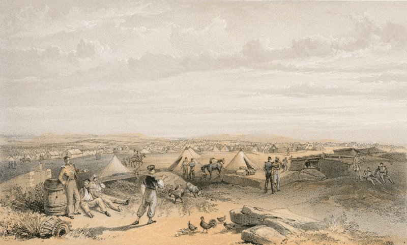 4:e divisionens läger 15 juli 1855 av William Crimea Simpson