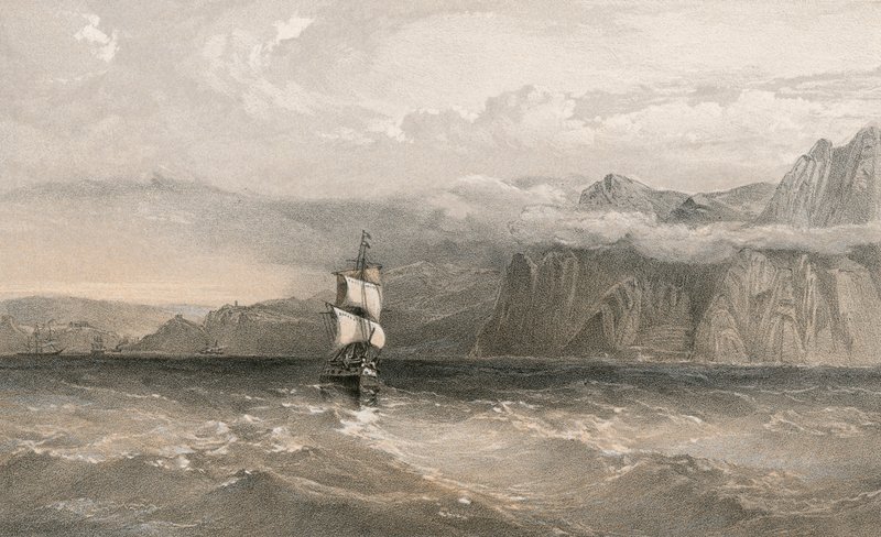 Cape Aiya, tittar norrut mot Balaklava av William Crimea Simpson