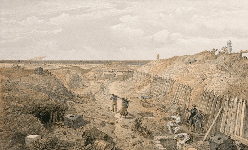 Grøft af Bastion du Matswed av William Crimea Simpson