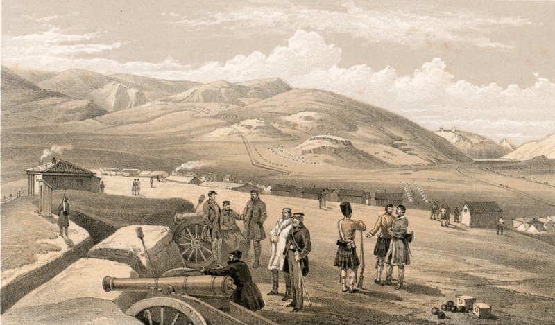 Highland Brigade Camp, blickar söderut av William Crimea Simpson
