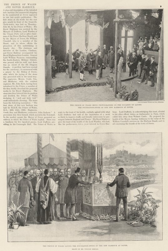 Prinsen av Wales och Dover Harbor av William Crimea Simpson