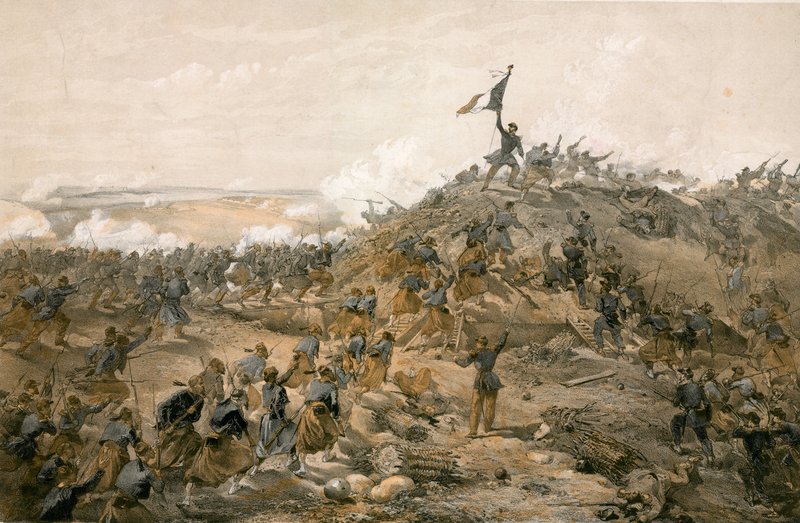 Attacken mot Malakoff av William Crimea Simpson