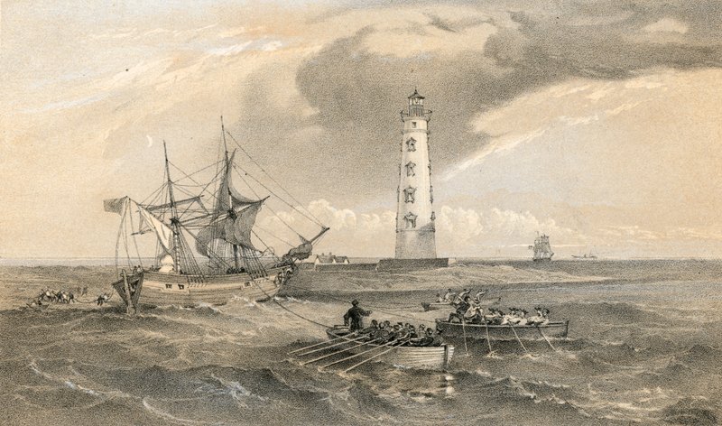 Fyren vid Cape Chersonese, tittar söderut av William Crimea Simpson