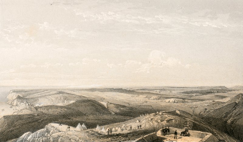 Utsikt från höjderna ovanför Balaklava mot Sebastopol av William Crimea Simpson