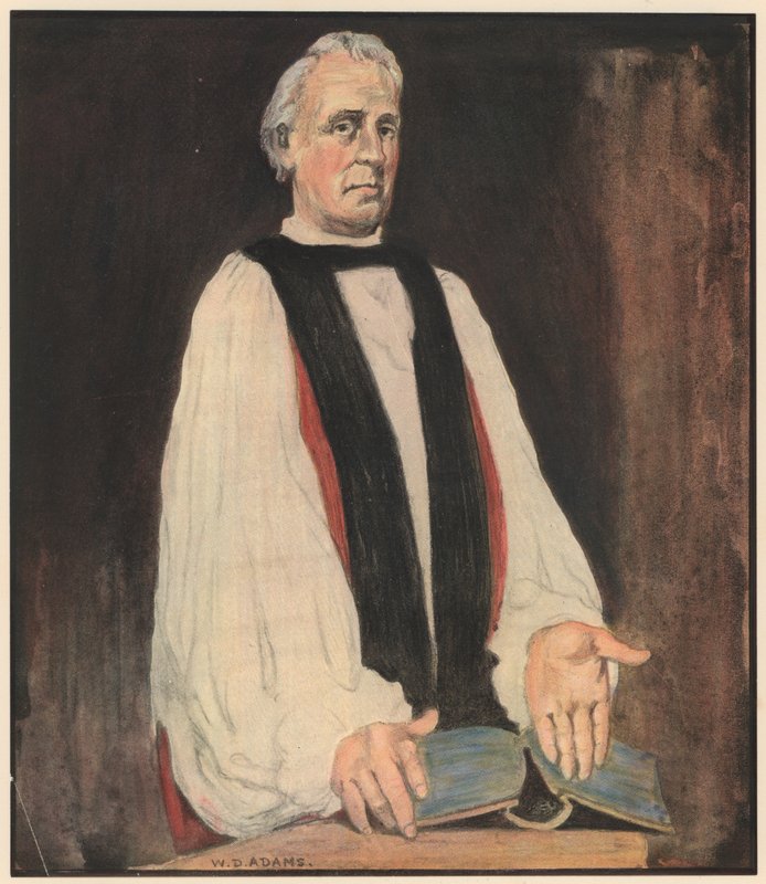 Biskopen, "Låt ditt ljus så lysa" (färg litho) av William Dacres Adams