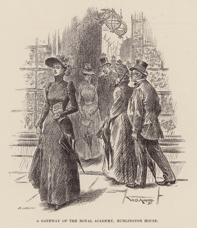 En port till Royal Academy, Burlington House (gravyr) av William Douglas Almond