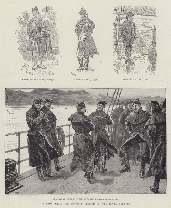 Skisser bland de revolterade torparna i Lewis, Hebriderna av William Douglas Almond