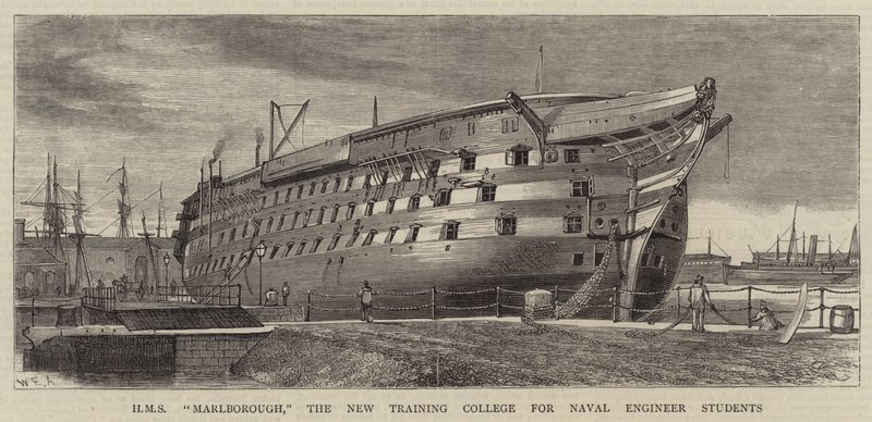 HMS Marlborough, New Training College för sjöingenjörsstudenter av William Edward Atkins