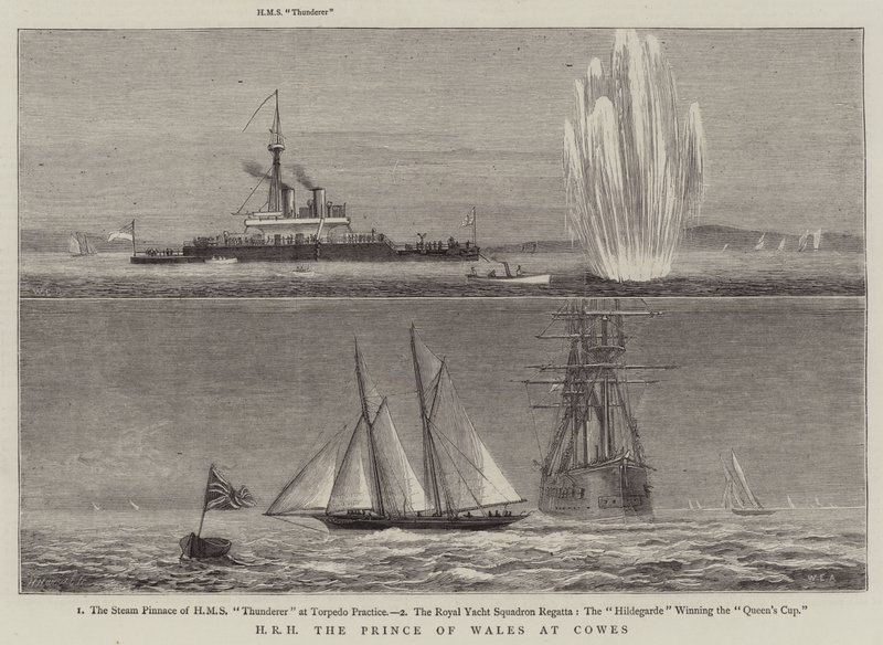 HKH Prinsen av Wales i Cowes av William Edward Atkins