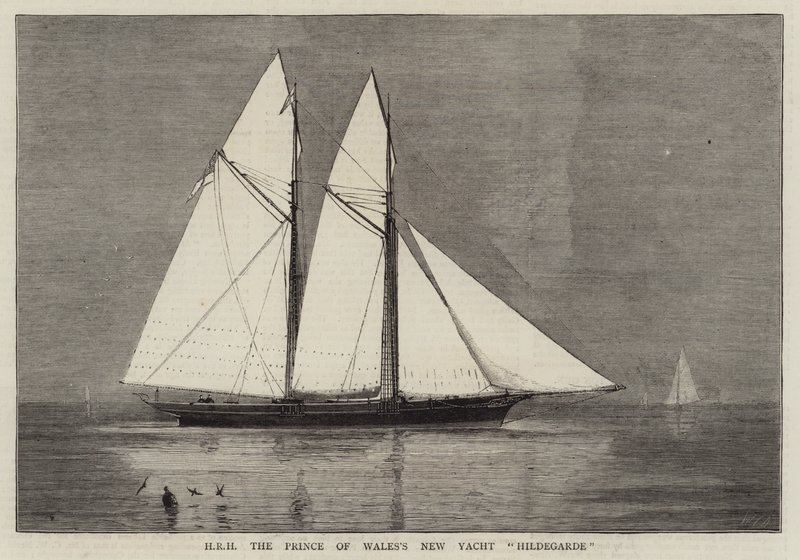 HKH Prinsen av Wales nya yacht Hildegarde av William Edward Atkins
