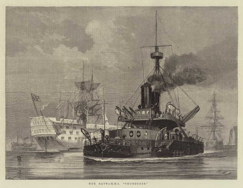 Vår flotta, HMS Thunderer av William Edward Atkins