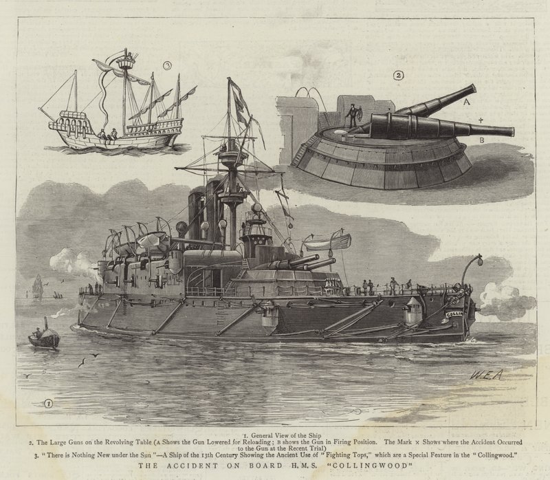 Olyckan ombord på HMS Collingwood av William Edward Atkins