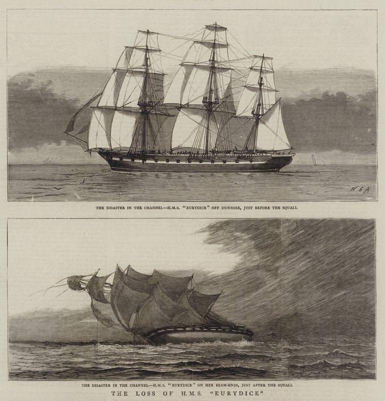 Förlusten av HMS Eurydice av William Edward Atkins