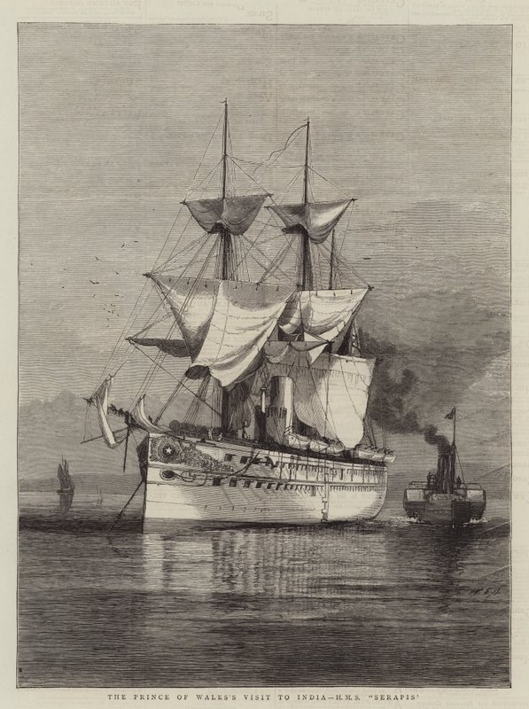 Prinsen av Wales besök i Indien, HMS Serapis av William Edward Atkins
