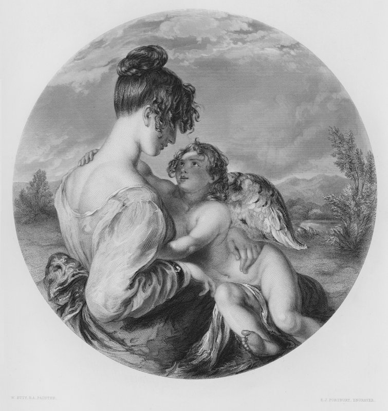 The Dangerous Playmate, från bilden i Vernon Gallery (gravyr) av William Etty