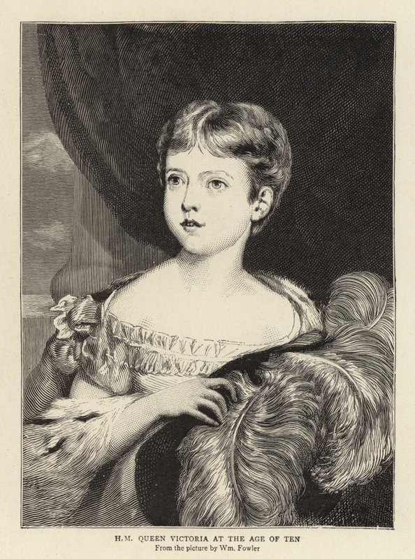 H M Queen Victoria vid tio års ålder av William Fowler