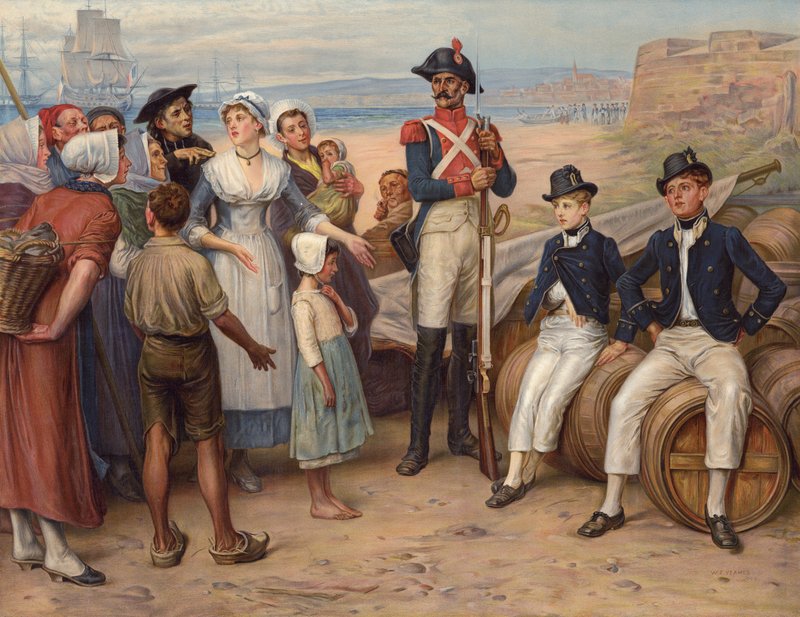 Krigsfångar (chromolitho) av William Frederick (after) Yeames