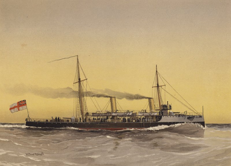 HMS Speedwell, torpedo gunboat  av William Frederick Mitchell