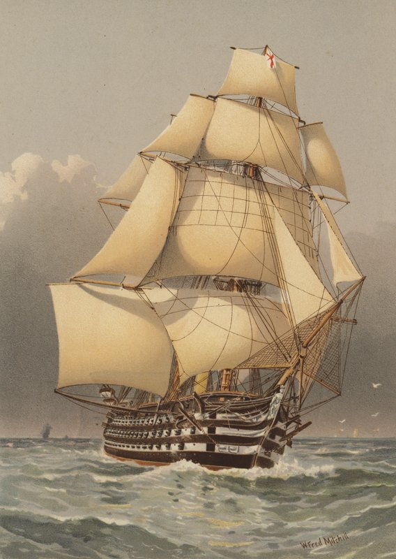 HMS Victoria, 121 guns  av William Frederick Mitchell