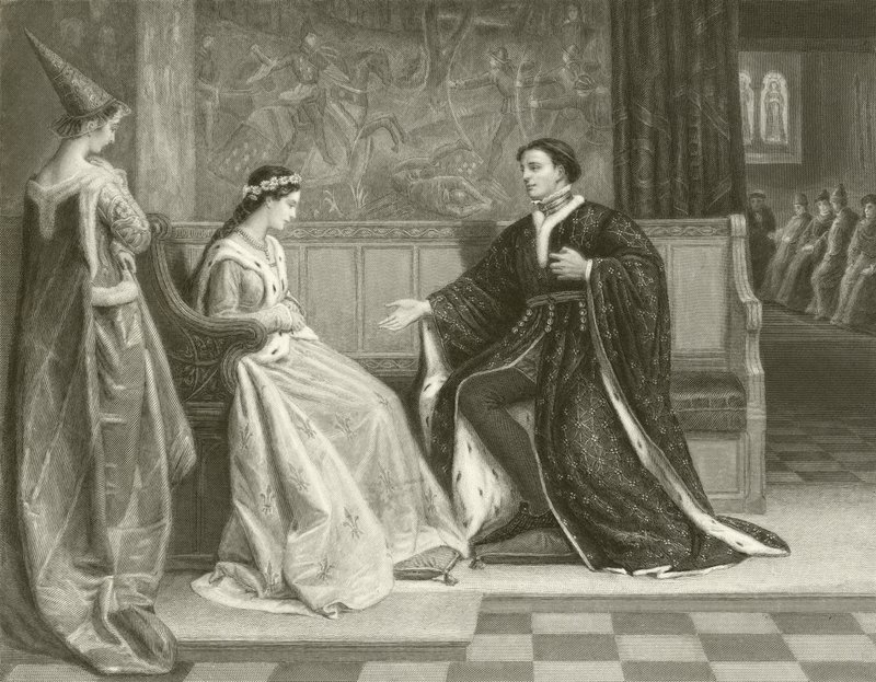Uppvaktningen av kung Henrik V av William Frederick Yeames